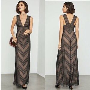 BCBG MAXAZARIA CHEVRON GOWN
